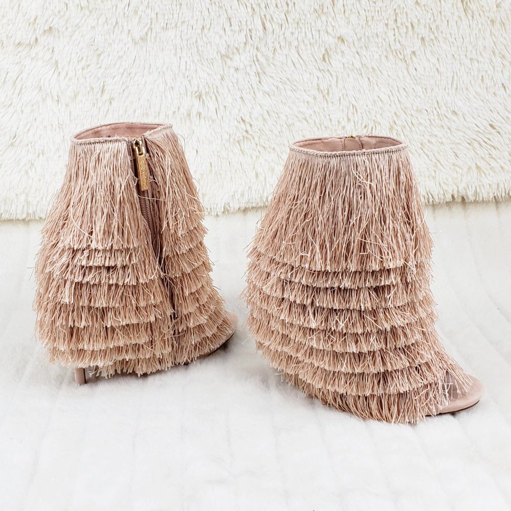 Nelly B Mambo High Heels Ankle Boot Fun Fringe - Picture 6 of 11